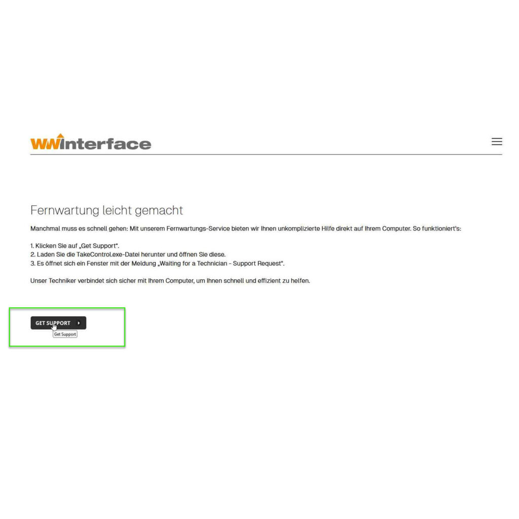 Fernwartung-Support-Seite-WInterface
